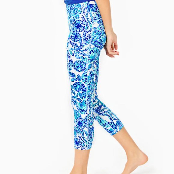 NWT Lilly Pulitzer UPF 50+ Luxletic 21" Weekender High-Rise Crop Legging M - Picture 3 of 3